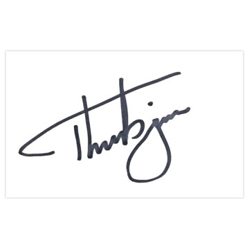 Signed Thorbjorn Olesen White Card - Golf Autograph