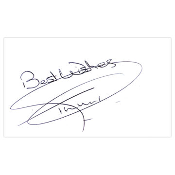 Signed Tim Flowers White Card - Southampton Autograph