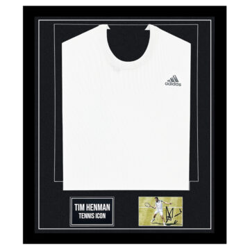 Signed Tim Henman Framed Display Shirt - Tennis Icon