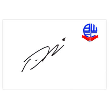 Signed Tim Ream White Card - Bolton Wanderers Autograph