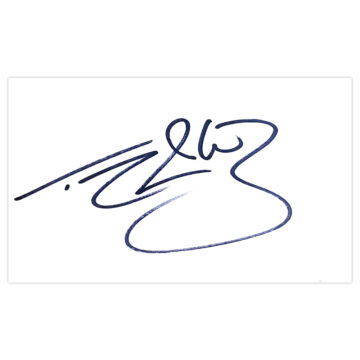 Signed Toby Flood White Card - Leicester Tigers Autograph