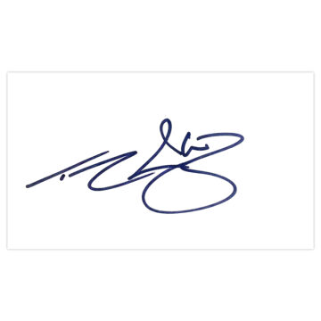 Signed Toby Flood White Card - Leicester Tigers Icon Autograph