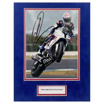 Signed Troy Corser Photo Display - 16x12 MotoGP Icon