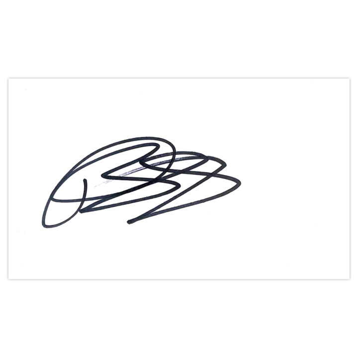 Signed Tyias Browning White Card - Everton Autograph