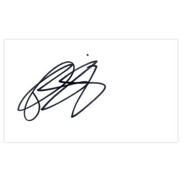 Signed Tyias Browning White Card - Sunderland Autograph