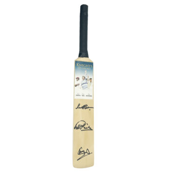 Signed Viv Richards, Ian Botham & Richard Hadlee Mini Bat - Knights of Cricket Icons