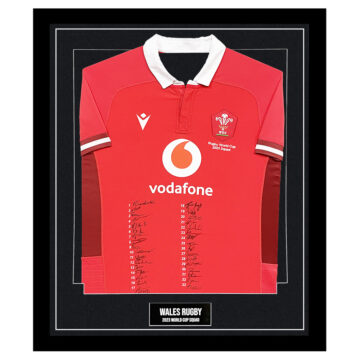 Signed Wales Framed Shirt - Rugby World Cup 2023 Squad