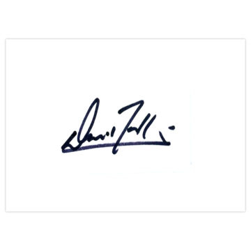 Signed Wasim Jaffer White Card - India Cricket Autograph