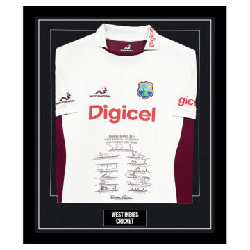 Signed West Indies Framed Shirt - ODI Series vs Pakistan 2011