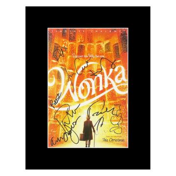 Signed Wonka Cast Photo Display - 16x12 Film Icons