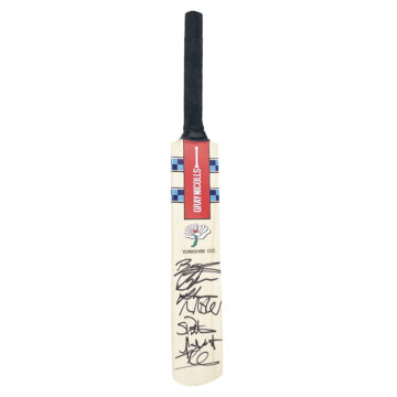 Yorkshire County Cricket Club Signed Mini Bat - Squad Autograph