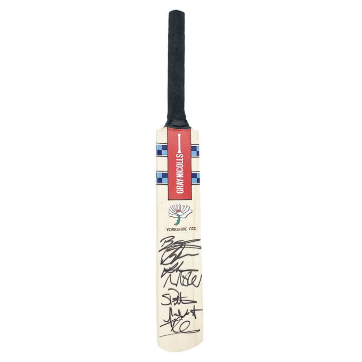 Yorkshire County Cricket Club Signed Mini Bat - Squad Autograph