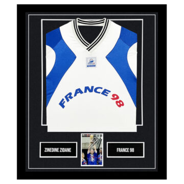 Zinedine Zidane Signed Framed Display Shirt – France 98 Icon Autograph