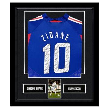 Zinedine Zidane Signed Framed Display Shirt – France Icon Autograph