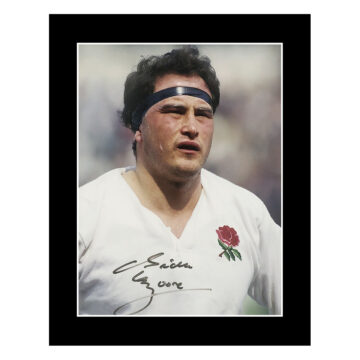 Brian Moore Signed Photo Display - 12x10 England Rugby Icon