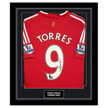 Framed Fernando Torres Signed Shirt - Liverpool FC Autograph