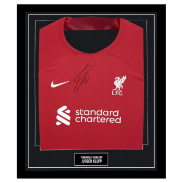 Framed Jurgen Klopp Signed Shirt - Liverpool FC Autograph