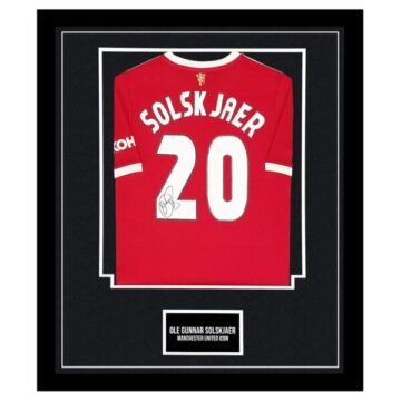 Framed Ole Gunnar Solskaer Signed Shirt - Manchester United Icon