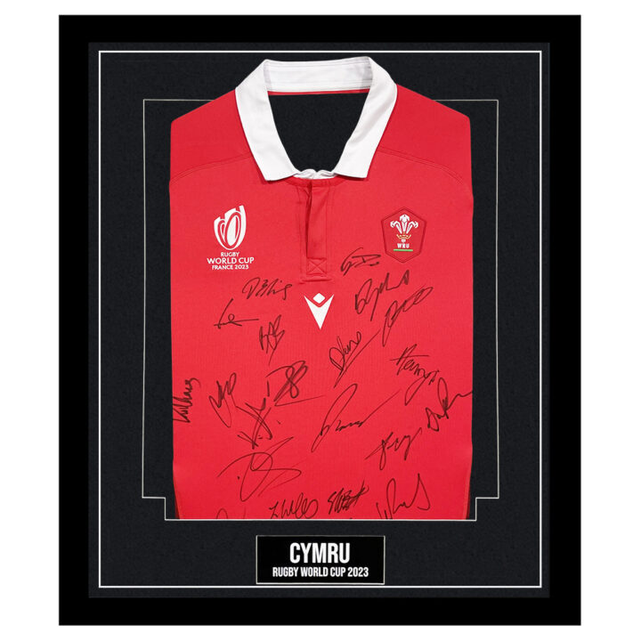 Framed Wales 'Cymru' Signed Shirt – Rugby World Cup 2023