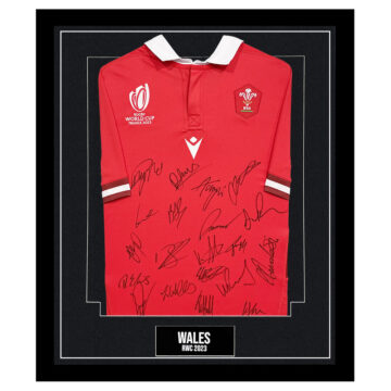 Framed Wales Signed Shirt – RWC 2023 Squad Autograph