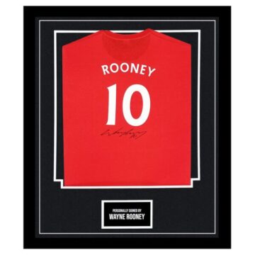 Framed Wayne Rooney Signed Shirt - Manchester United Icon Autograph