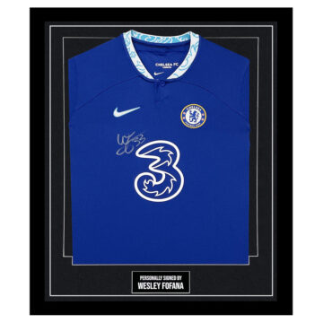 Framed Wesley Fofana Signed Shirt - Chelsea Autograph