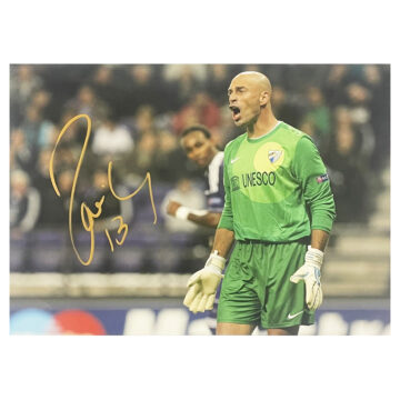 Signed Willy Caballero Poster Photo - 18x12 Malaga Icon