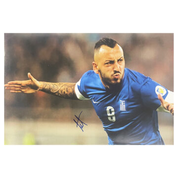 Signed Kostas Mitroglou Poster Photo - 18x12 Greece Icon