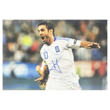 Signed Giorgos Karagounis Poster Photo - 18x12 Greece Icon (Damaged)