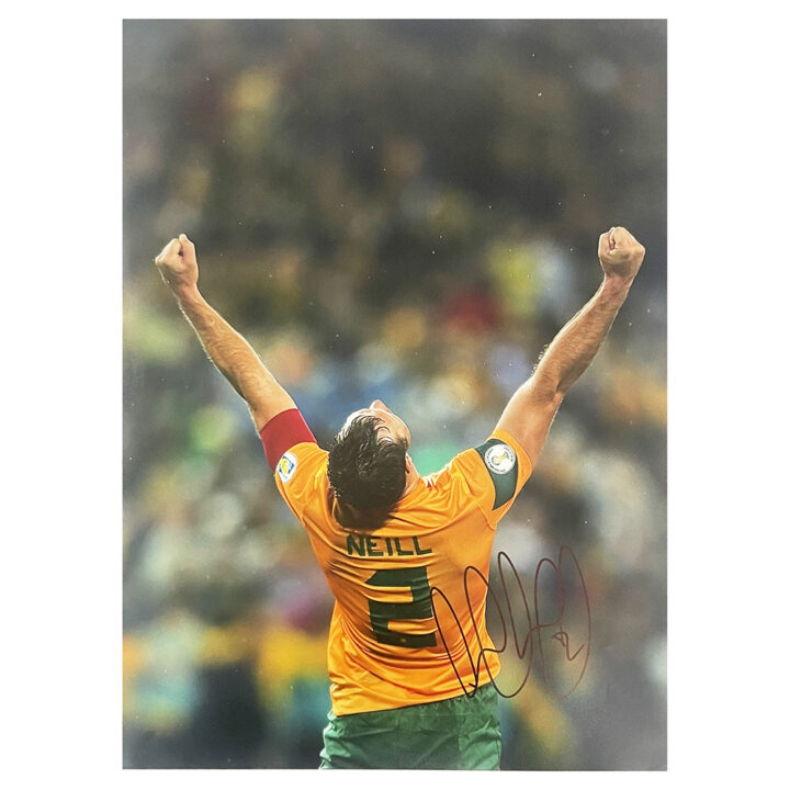 Signed Lucas Neill Poster Photo 18x12 - Australia Icon