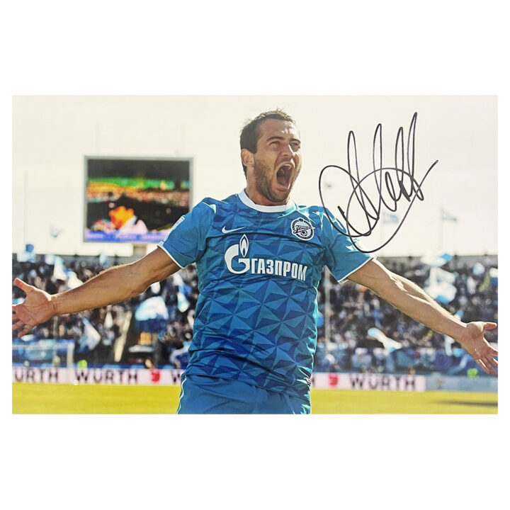 Signed Aleksandr Kerzhakov Poster Photo 18x12 - Zenit St Petersburg Autograph