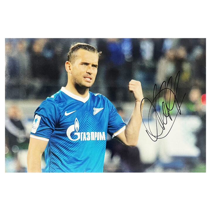 Signed Aleksandr Kerzhakov Poster Photo 18x12 - Zenit St Petersburg Icon