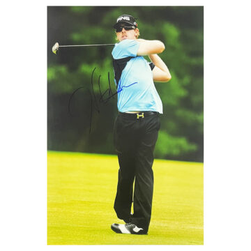 Signed Hunter Mahan Poster Photo - 18x12 Golf Autograph