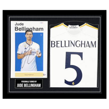 Jude Bellingham Signed Framed Display Shirt - Real Madrid Autograph