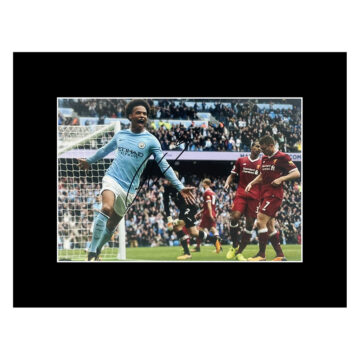 Leroy Sane Signed Photo Display - 16x12 Manchester City Icon