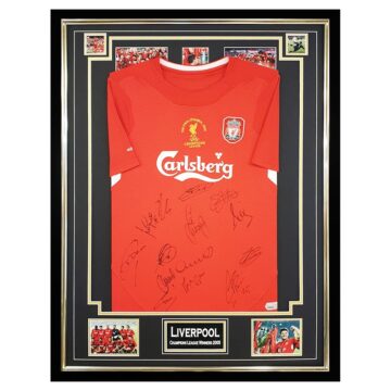 Liverpool Signed Framed Shirt - Champions League Winners 2005