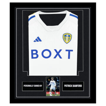 Patrick Bamford Signed Framed Display Shirt - Leeds United Autograph