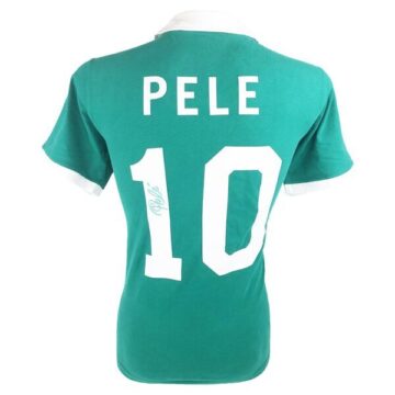 Pele Signed Shirt - New York Cosmos Autograph