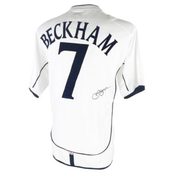 Rare Signed David Beckham Shirt - World Cup 2002 Jersey