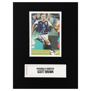 Scott Brown Signed Photo Display - 12x8 Scotland Autograph