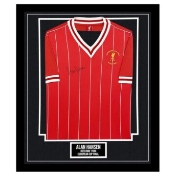 Signed Alan Hansen Framed Shirt - European Cup Final 1984