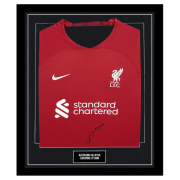 Signed Alexis Mac Allister Framed Shirt - Liverpool FC Icon