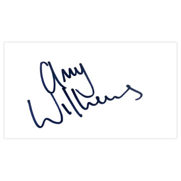 Signed Amy Williams White Card - Olympic Autograph