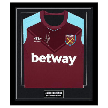 Signed Angelo Ogbonna Framed Shirt - West Ham United Icon