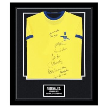 Signed Arsenal FC Framed Shirt - FA Cup Final Winners 1971