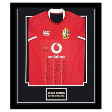 Signed British & Irish Lions Jersey Framed - Vs South Africa 2021 Shirt +COA