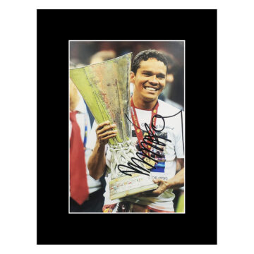 Signed Carlos Bacca Photo Display - 16x12 Europa League Winner 2021