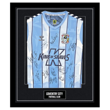 Signed Coventry City Football Club Framed Shirt - Championship Squad 2024