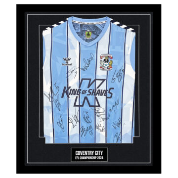 Signed Coventry City Framed Shirt - EFL Championship 2024 Squad