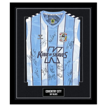 Signed Coventry City 'Sky Blues' Framed Shirt - Championship 2024